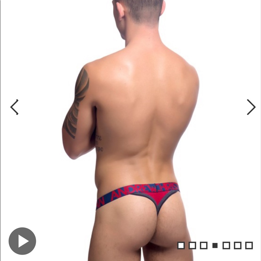 Andrew Christian Red Thong XL NWT
